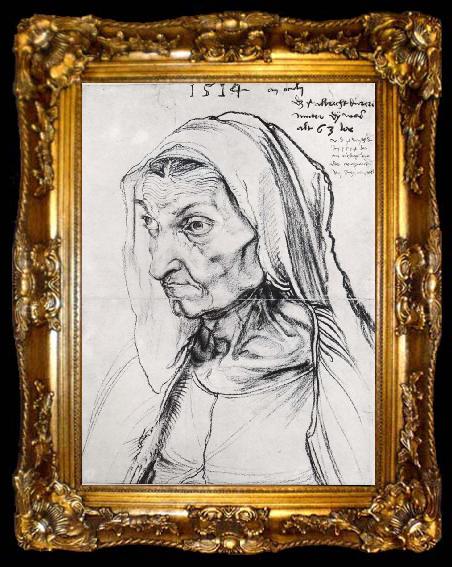 framed  Albrecht Durer Durer-s Mother Barbara,Nee Holper, ta009-2
